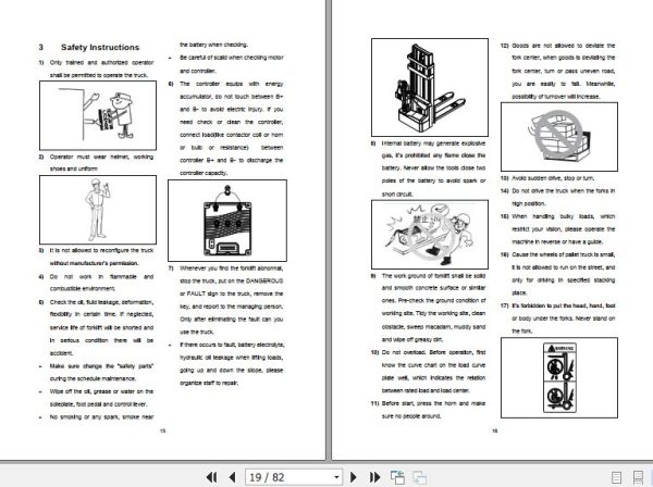 Hangcha Forklift CDD12 A2MJ SZ to CDD15 A2MJS lSZ Operation Maintenance Manual 2020 2