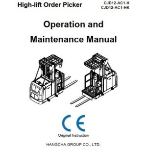 Hangcha Forklift CJD12 AC1 H CJD12 AC1 HK Operation Maintenance Manual 2019 1