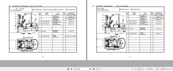 Hangcha Forklift CPC10 AG26 to CPC50 AXG42 Operation Parts Catalog 2014 2