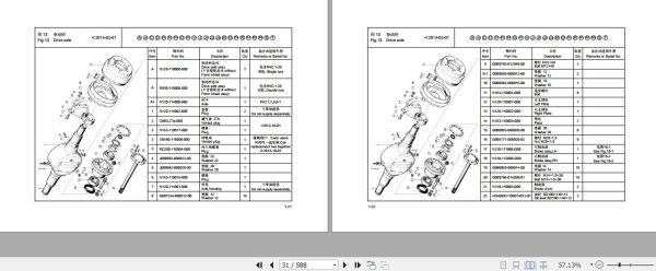 Hangcha Forklift CPC20 RG2 to CPCD25N RG60 Parts Catalog 2018 2