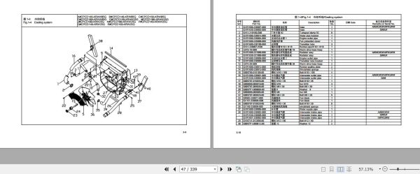 Hangcha Forklift CPCD140 XRAW85G to CPCD160 XRW25G Parts Catalog 2022 2