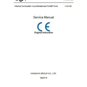 Hangcha Forklift CPCD20 AW27 to CPCD35 AW67 Service Manual EU 2015 1