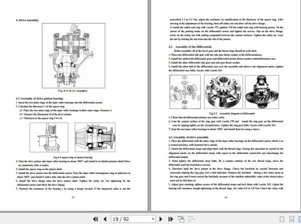 Hangcha Forklift CPCD200 W36 to CPCD320 W50 Service Manual 2018 2