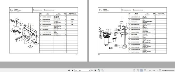 Hangcha Forklift CPCD30 RW59 to CPCD38N RW59B Parts Catalog 2017 2