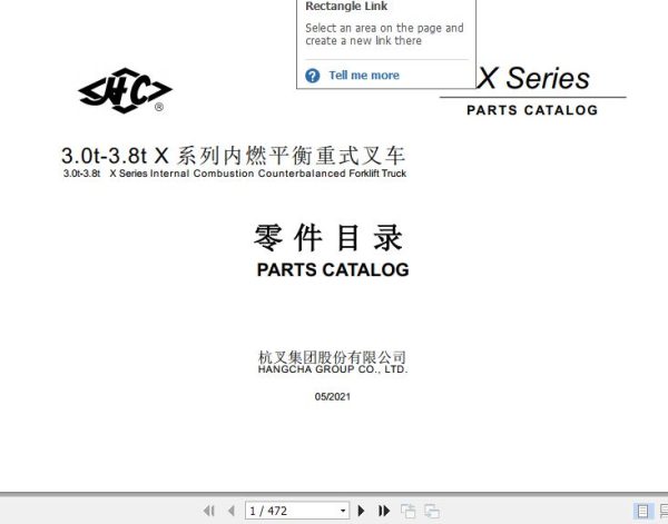 Hangcha Forklift CPCD30 XRG71 to CPCD38 XRG72JB1 Parts Catalog 2021 1