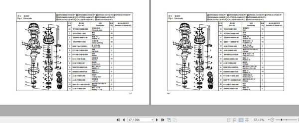 Hangcha Forklift CPCD30 XW43E RT to CPCD25 X2G92E RT2 Parts Catalog 2022 2