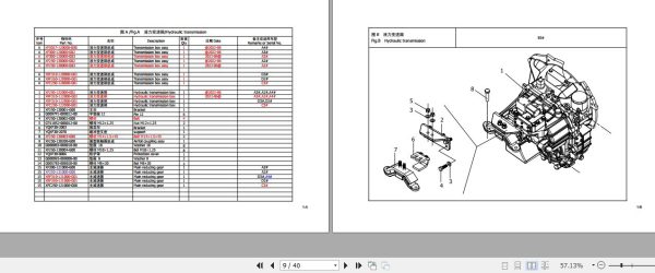 Hangcha Forklift CPCD30 XW98F to CPCD25 XRG92F Parts Catalog 2022 2