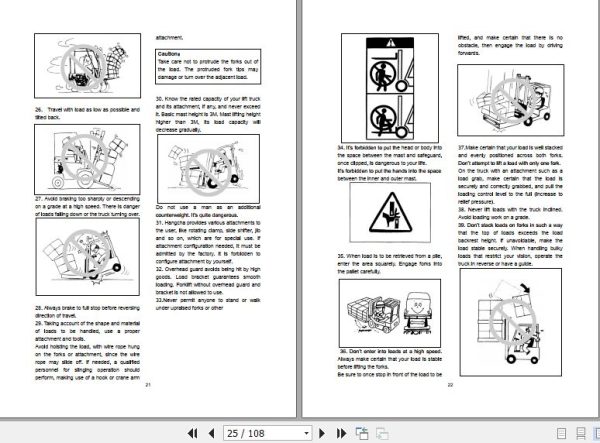 Hangcha Forklift CPCD50 RG16 to CPCD100 RG58 Operation Maintenance Manual 2018 2