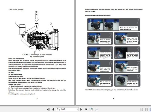 Hangcha Forklift CPCD50 XRG77 X to CPCD100 XRW28B X Service Manual 2020 2