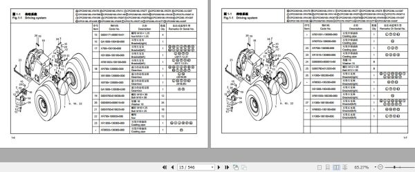 Hangcha Forklift CPCD50 XRW70 to CPCD75 XRG87 S Parts Catalog 2022 2