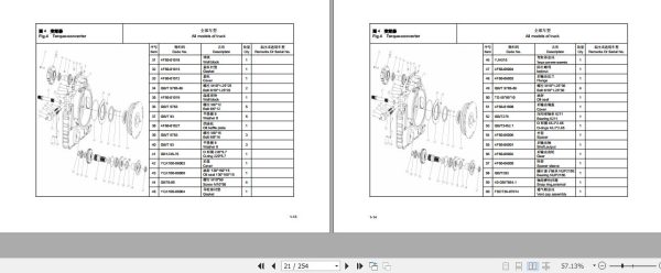 Hangcha Forklift CPCD50 XW65E RT2 to CPCD50 XG87E RT2 Parts Catalog 2023 2