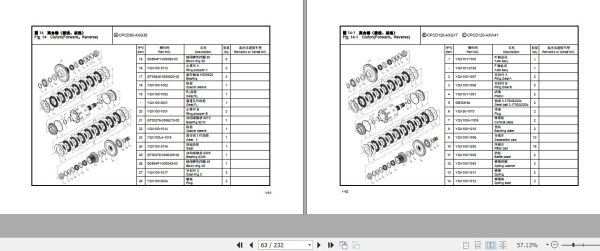 Hangcha Forklift CPCD80 AXG36 to CPCD120 AXW41 Parts Catalog 2015 2