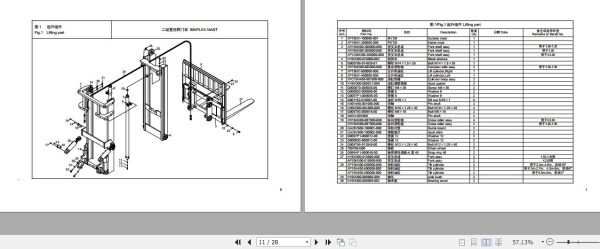Hangcha Forklift CPD10 XC4 to CPD20 J4 I Parts Catalog 2022 2