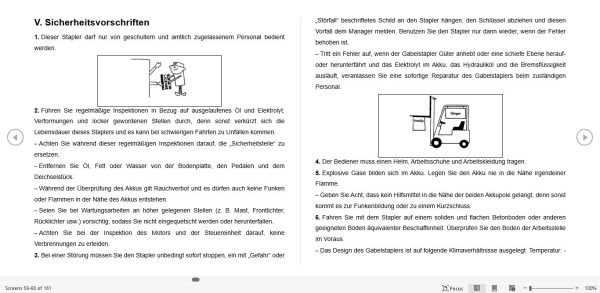 Hangcha Forklift CPD10 XC4 to CPD25 XC4 JC Operation Maintenance Manual 2019 DE 2