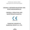 Hangcha Forklift CPD15 XD4 SI16 to CPD35 XD4 SI26 Operation Maintenance Manual 2020 DE 1