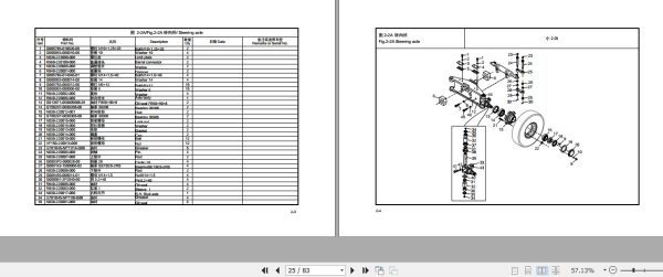 Hangcha Forklift CPD20 AEXY2 to CPD20 AEXD2 I Parts Catalog 2020 2