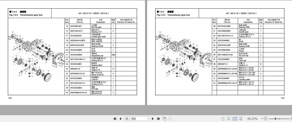 Hangcha Forklift CPD20 XD4 SI26 to CPD18 XD6 SI16 Parts Catalog 2023 2