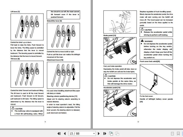 Hangcha Forklift CPD80J L to CPD80J L 100J I Operation Maintenance Manual 2019 2