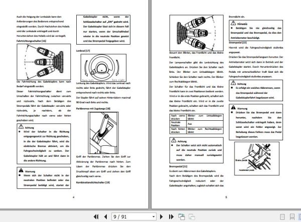 Hangcha Forklift CPDS06 XD2 to CPDS10 X I Operation Maintenance Manual 2021 DE 2