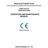 Hangcha Forklift CPDS10J H to CPDS15J HD2 Operation Maintenance Manual 2015 1
