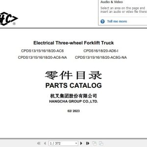 Hangcha Forklift CPDS13 AC6 to CPDS20 AC8G NA Parts Catalog 2023 1
