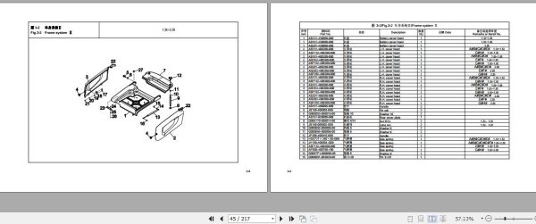 Hangcha Forklift CPDS13 AC7B to CPDS20 AC8G F Parts Catalog 2022 2