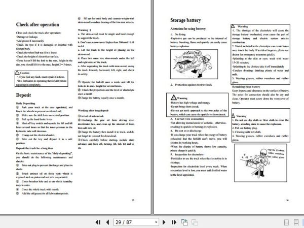 Hangcha Forklift CPDS15J H Operation Maintenance Manual 2010 2