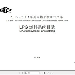 Hangcha Forklift CPQYD30 XRW22 to CPQYD25 XRW22 Parts Catalog 2018 1