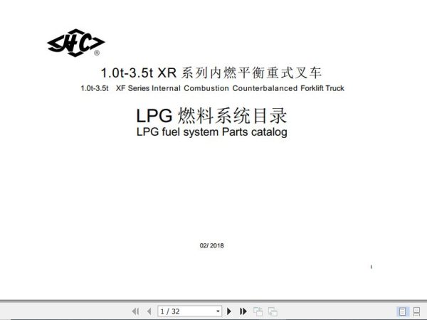 Hangcha Forklift CPQYD30 XRW22 to CPQYD25 XRW22 Parts Catalog 2018 1