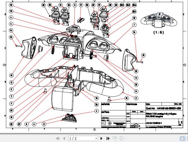 Hangcha Forklift Control Handle Parts Catalog 1