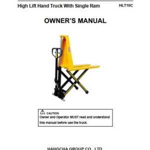 Hangcha Forklift HLT10C Owners Manual 2015 1