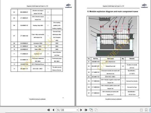 Hangcha Forklift Lithium Ion Battery Install And Disassembly Manual 2