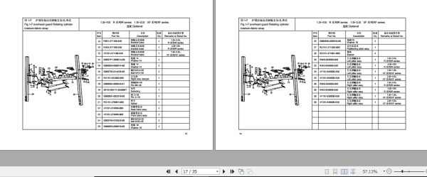 Hangcha Forklift XF Series 1.5t 3.5t Parts Catalog 2022 2