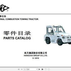 Hangcha Towing Tractor QCD20 JW66B to QCD30 JW78B Parts Catalog 2019 1