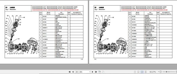 Hangcha Towing Tractor QCD35 JG17 to QCD50 JW48B Parts Catalog 2020 2