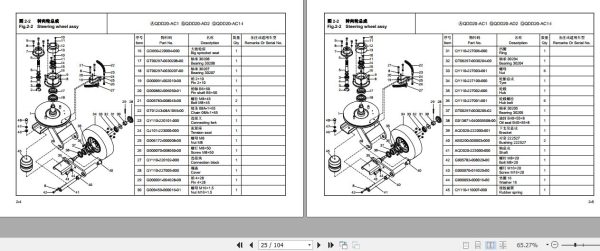 Hangcha Towing Tractor QDD20 AC1 to QDD60 AD2S Parts Catalog 2021 2