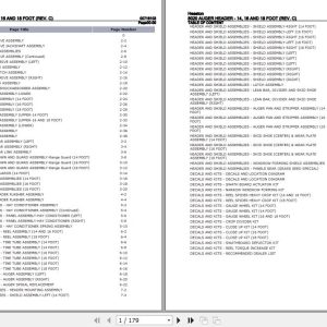 Hesston Auger Header 8020 14 Foot 16 Foot 18 Foot Parts Catalog 00716103 1