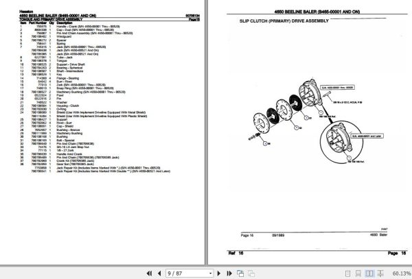 Hesston Beeline Baler 4650 Parts Catalog 00705134 2