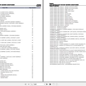 Hesston Center Pivot Rotary Mower Conditioner 1375 Parts Catalog 00728757 1