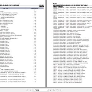 Hesston Draper Grain Header 21 25 30 Foot Shiftable 8050 Parts Catalog 00719221 1