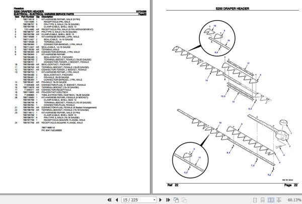 Hesston Draper Header 5200 Parts Catalog 00724298 2
