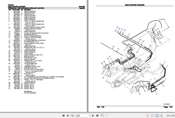 Hesston Draper Header 5200 Parts Catalog 00724298 3