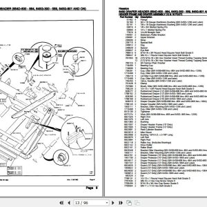 Hesston Draper Header 6450 Parts Catalog 00701082 2
