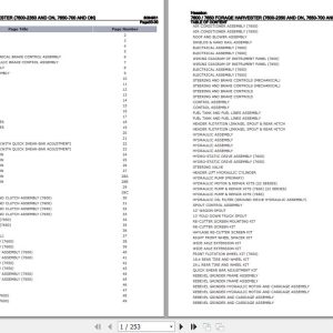 Hesston Forage Harvester 7600 7650 Parts Catalog 8084931 Hesston Forage Harvester 7600 7650 Parts Catalog 8084931 1