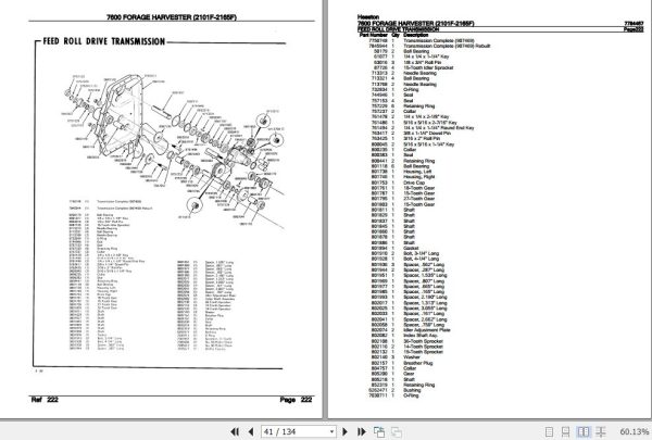 Hesston Forage Harvester 7600 Parts Catalog 7784457 3