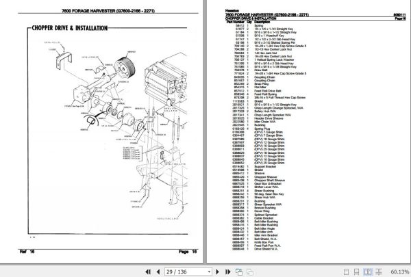 Hesston Forage Harvester 7600 Parts Catalog 8080111 3