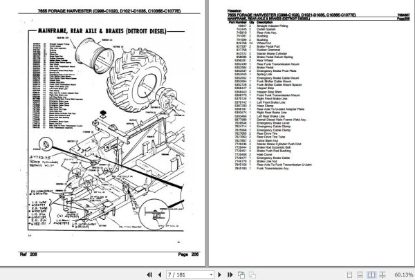 Hesston Forage Harvester 7655 Parts Catalog 7084387 2