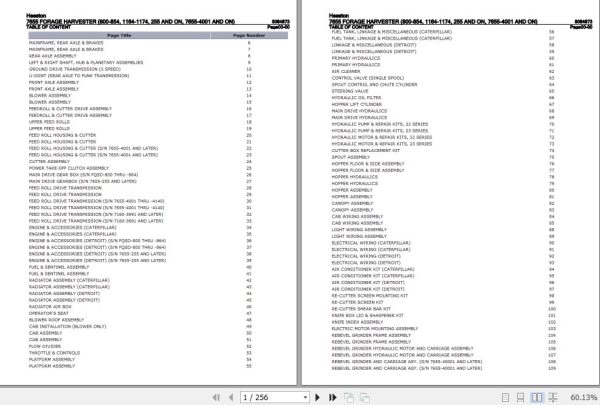 Hesston Forage Harvester 7655 Parts Catalog 8084873 1