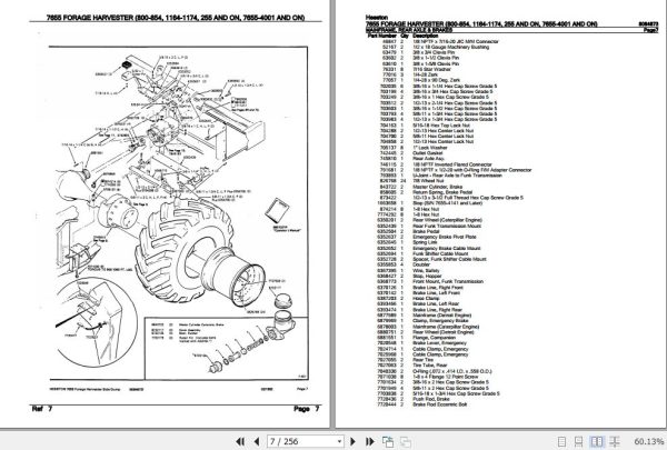 Hesston Forage Harvester 7655 Parts Catalog 8084873 2