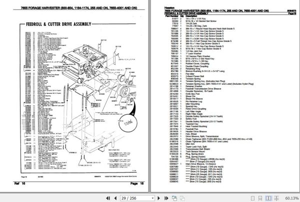 Hesston Forage Harvester 7655 Parts Catalog 8084873 3